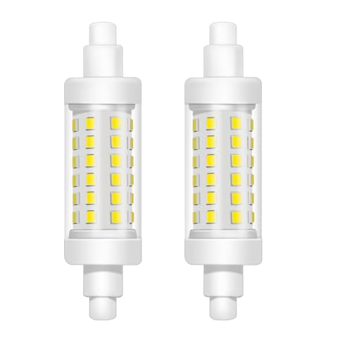 Caldarax R7s LED 78mm Leuchtmittel 8W, Kaltweiß 6000K Lampe LED R7S, Ersatz 70W J78 R7s Linear Halogenstab, 960LM, AC220-240V, Nicht Dimmbar, 360° Abstrahlwinkel, 2 Stück von Caldarax