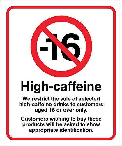 Caledonia Schilder 27122h Wir Beschränken die Verkauf von Koffein-Getränke zu 16 + von Caledonia Signs