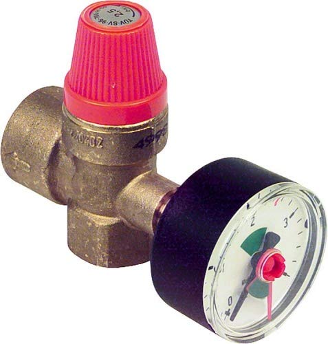 Caleffi Sicherheitsventil Überdruckventil Heizung mit Manometer 3,0 bar von Caleffi