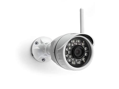 Caliber Smart Home Security Camera - IP-Kamera im Freien - Bewegungssensor - Einbau-Mikrofon und Lautsprecher - Full HD-Kamera 1080p - HWC401 - WiFi - Automatische Aufnahme - microSD - weiß von Caliber