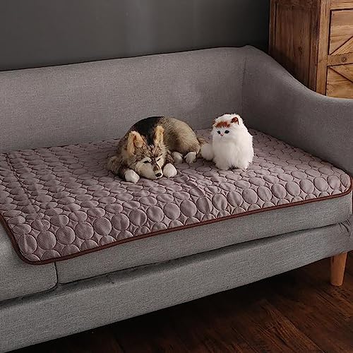 Camiraft Kühlmatte für Hunde und Katze, Selbstkühlende Matte Hunde Katzen, Haustier Kühlmatte Selbstkühlende, Kühlmatte Hunde Katzen für Sommer，Braun，102 * 70cm von Camiraft