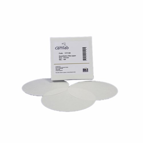 camlab 1171151 Grade 12 [43] Quantitative Filter Papier mittel, schnell Filterung, ashless, 150 mm Durchmesser (100 Stück) von Camlab