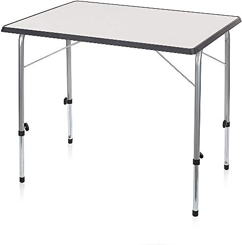 Campart Campingtisch/ Reisetisch - 80 x 60 cm wetterbeständige Rolltischfläche/ höhenverstellbar/ einfach auf- und zusammenklappbar, TA-0831 von Campart