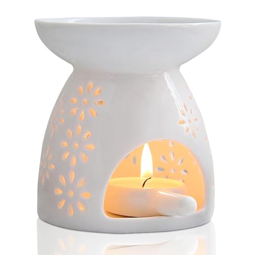 Candeon Nachtduft Nachtduftlampe Keramikölofen Kerze Weihrauch Aromatherapie Herd(Blumen) von Candeon