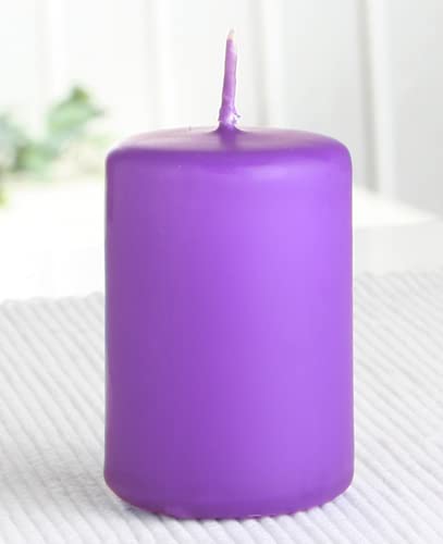 Stumpenkerze 6 x 4 cm Ø, violett von CandleCorner