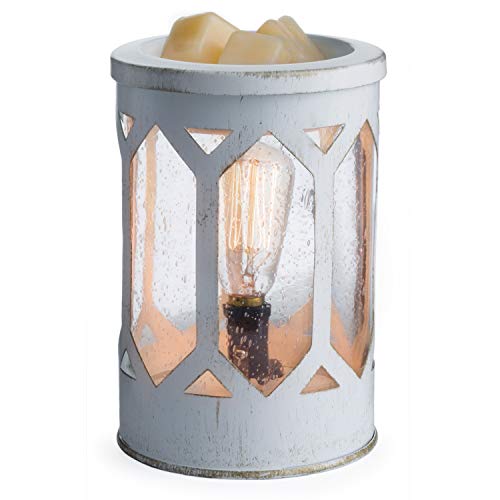 Candle Warmers ARBOR EDISON BULB Illumination Duftlampe elektrisch aus Metall / Glas weiß antik Optik von Candle Warmers Etc
