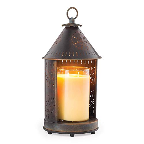 Candle Warmers TIN PUNCHED SUNSHINE Laterne Kerzenwärmer braun antik für Duftkerzen im Glas von Candle Warmers Etc