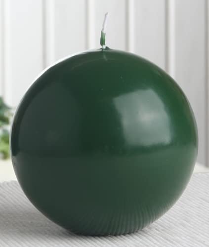 Kugelkerze 10 cm Ø, Jägergrün-Dunkelgrün von CandleCorner
