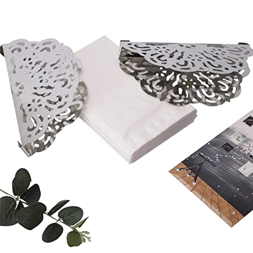 Canzoon Serviettenhalter Edelstahl 4Ppcs Silber Napkin Holder Dining Table Servietten Halter Silvester Papier Modern Serviette Holder Racket Für Arbeitsplatte Küche Esstisch Picknick Party von Canzoon