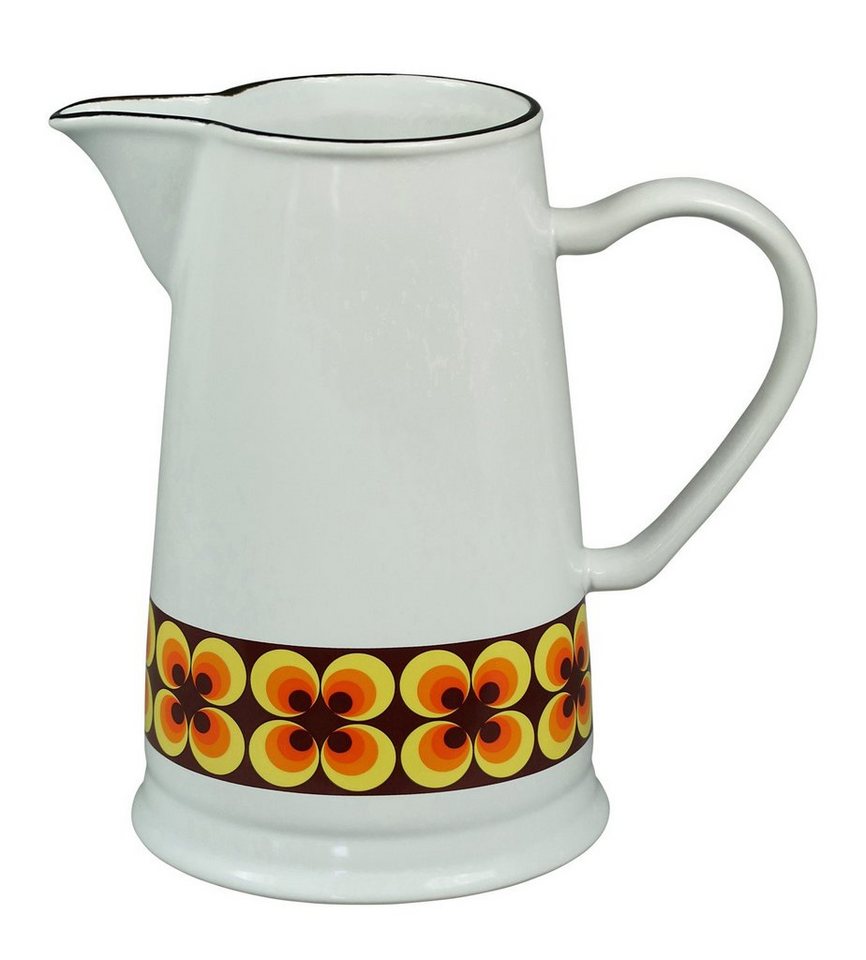 Capventure Kanne Kurg Kanne Wasserkrug Karaffe Vase Keramik 1,6l Retro Ramona Cabanaz von Capventure
