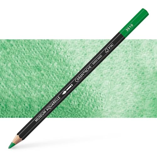 Caran d'Ache Museum Aquarelle Bleistift Museum Aquarelle Bleistift 3510.212/ NR 212 CHROMIUM OXYDE GREEN/CHROMOXYDGRUEN-FSC (1 Stück/ (Pack of 1) von Caran d'Ache