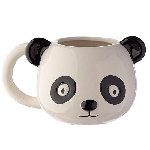 Caribou Living Keramiktasse mit Panda-Kopf, 600 ml, für heiße Getränke, Tee, Kaffee, heiße Schokolade von Caribou Living