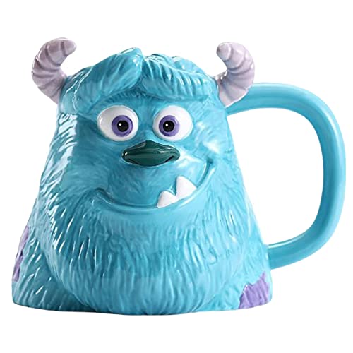 Caribou Living 3D Monsters Inc Mike & Sully Tasse Tasse Neuheit Design für heiße Getränke, Kaffee, Tee, heiße Schokolade (Sully) von Caribou Living