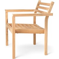 Carl Hansen - AH601 Outdoor Lounge Chair, Teak unbehandelt von Carl Hansen