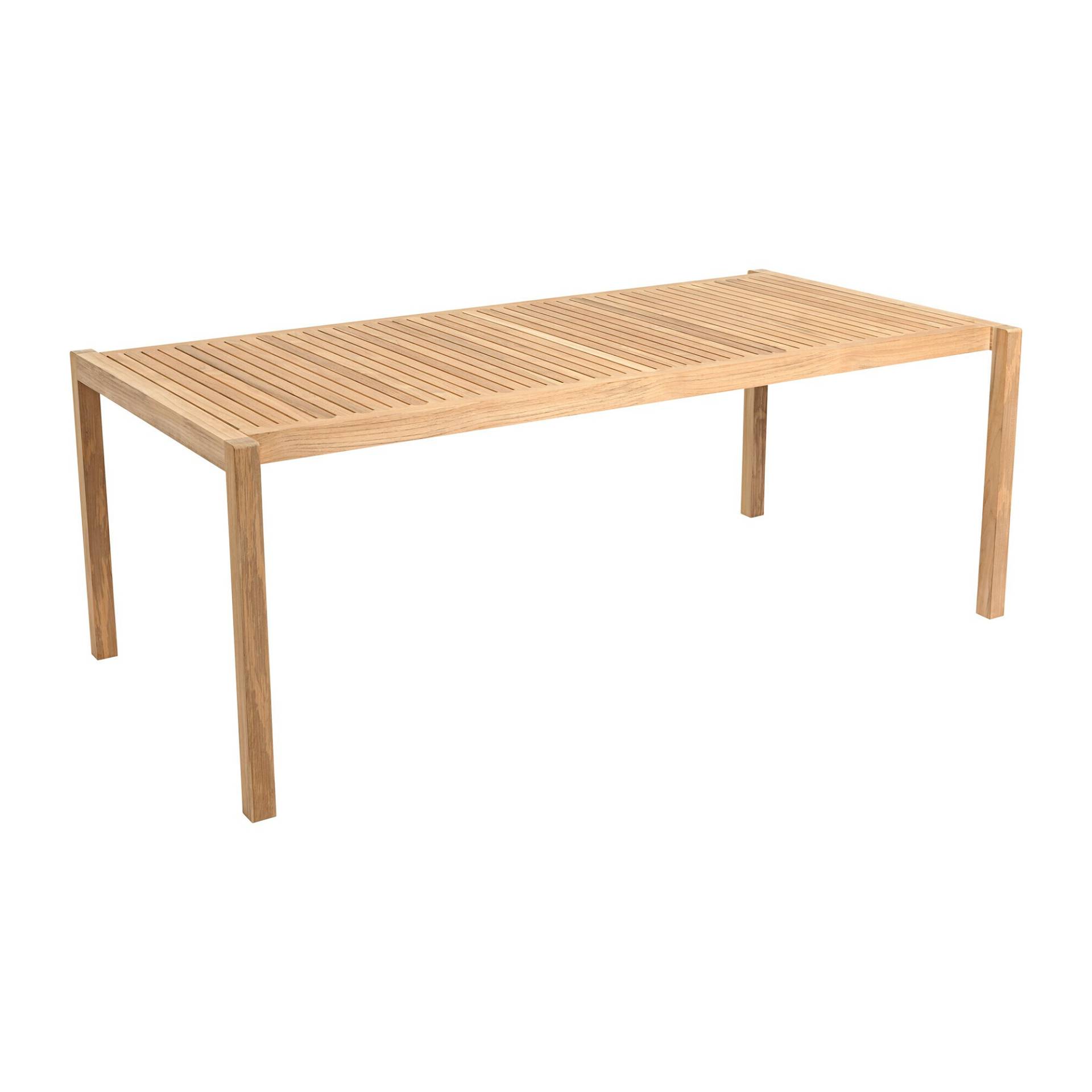 Carl Hansen - AH901 Gartenesstisch 200x100cm - teak/unbehandelt/LxBxH 200x100x74cm von Carl Hansen