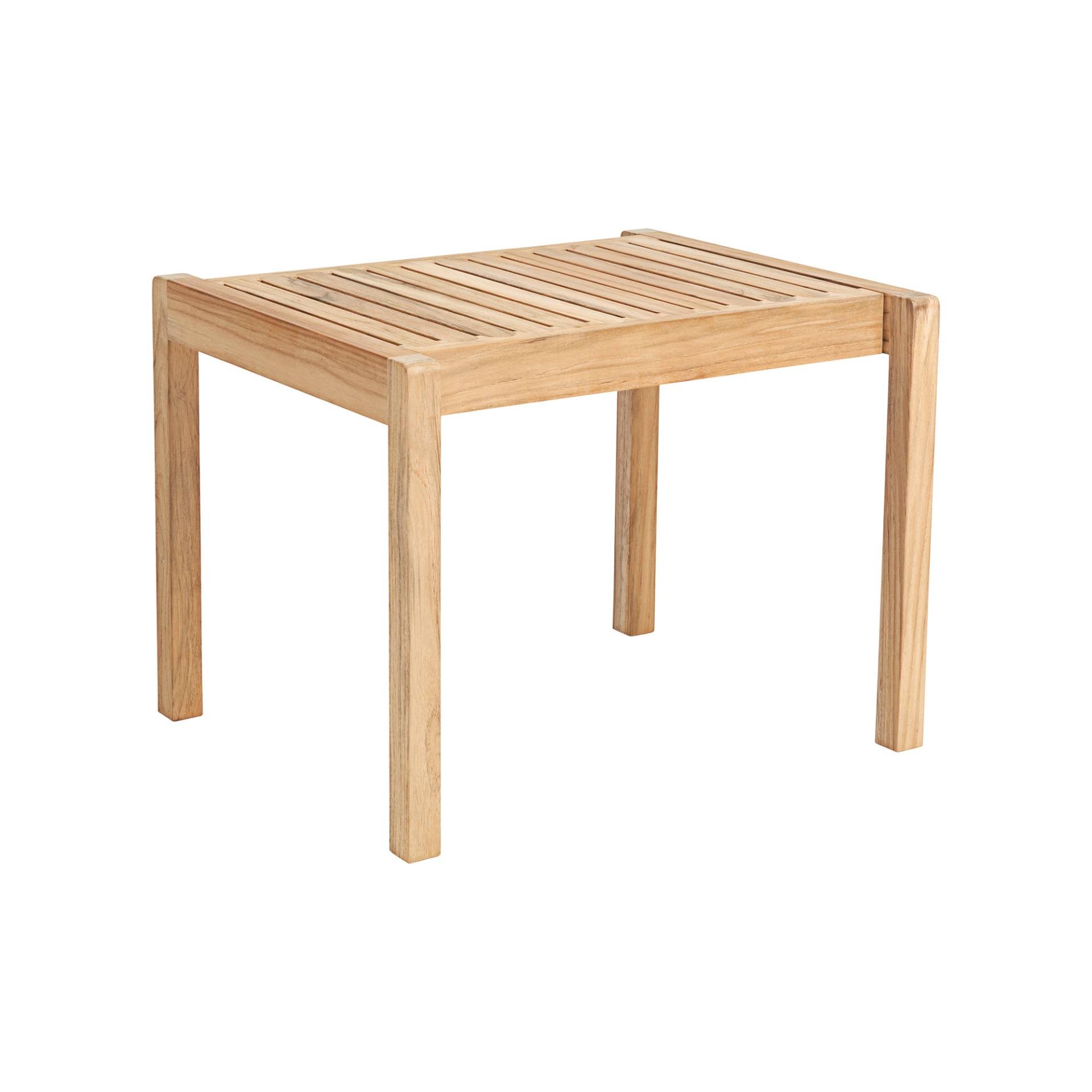 Carl Hansen - AH911 Gartenbeistelltisch/Hocker 59.5x48.5cm - teak/unbehandelt/LxBxH 59.5x48x5x45cm von Carl Hansen