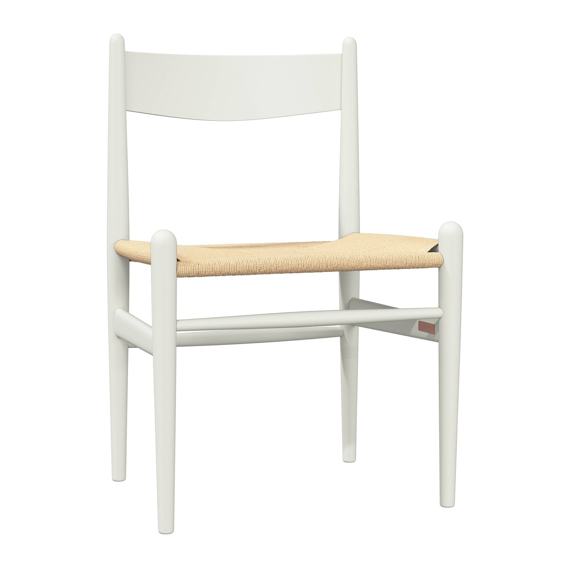 Carl Hansen - CH36 Soft Tones Chair Gestell Buche - soft naturweiß/Geflecht Papiergarn natur/BxHxT 52x81x48cm/Gestell lackiert von Carl Hansen