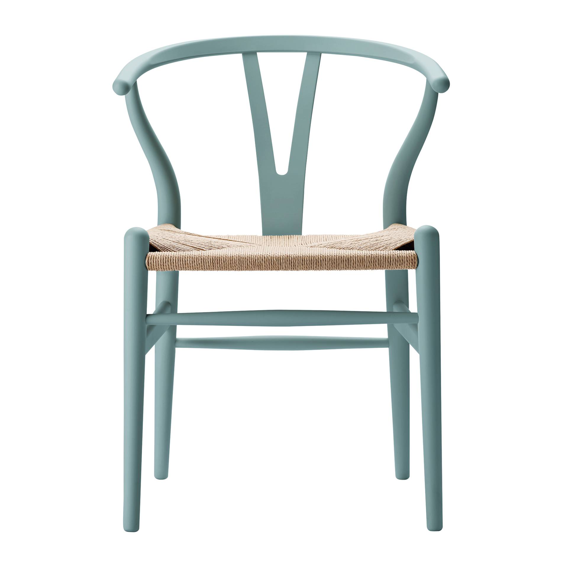 Carl Hansen - CH24 Soft Wishbone Chair Gestell Buche - pewter/Geflecht Naturpapierkordel/BxTxH 55x51x76cm/Gestell Buche lackiert von Carl Hansen