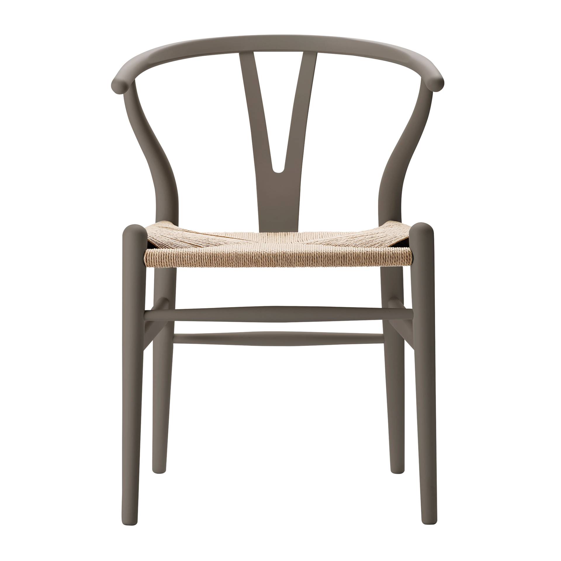 Carl Hansen - CH24 Soft Wishbone Chair Gestell Buche - slate/Geflecht Naturpapierkordel/BxTxH 55x51x76cm/Gestell Buche lackiert von Carl Hansen