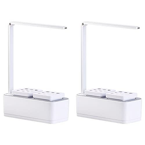 Carlo Milano Anzuchtsystem: 2er Set ganzjahres Gewächs- & Anzucht-Stationen, LEDs, Timer, 1,5 l (LED-Pflanzen-Anzucht-System, Pflanzen-Anzucht-Systeme mit Timer, Garten Bewässerung) von Carlo Milano