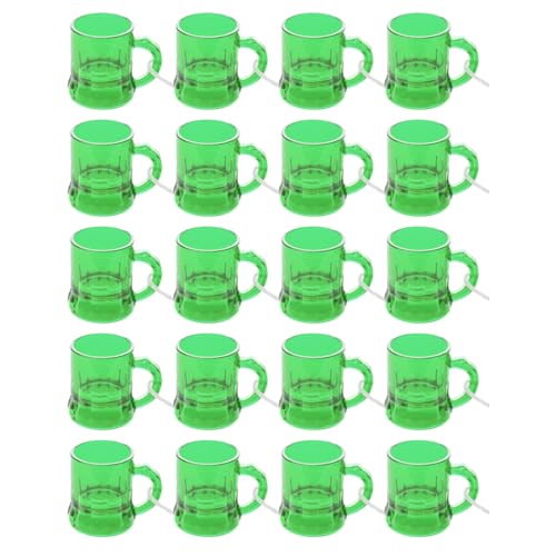 20x Schnapsglas am Band zum Umhängen viele Farben JGA, Party, Jungesellenabschied (grün) von Carls