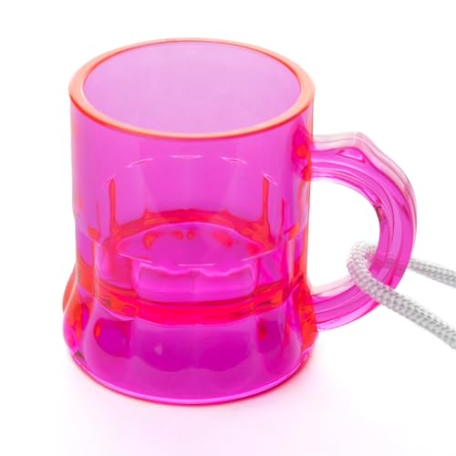 20x Schnapsglas am Band zum Umhängen viele Farben JGA, Party, Jungesellenabschied (pink) von Carls
