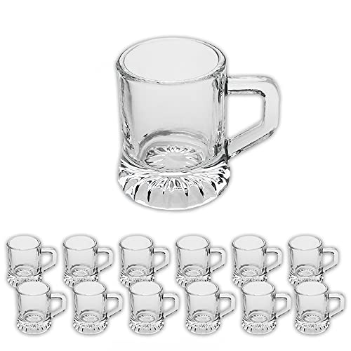 Carlso 12x Schnapsglas zum Umhängen aus Glas mit Henkel, am Band, Party JGA Shotglas von Carlso