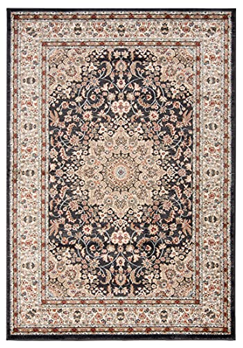 Carpeto Rugs Traditioneller Orientalischer Teppich mit Blumen - Kurzflor - Weich Teppich für Wohnzimmer, Schlafzimmer, Esszimmer - ÖKO-TEX Wohnzimmerteppich - Teppiche - Ja - Beige von Carpeto Rugs