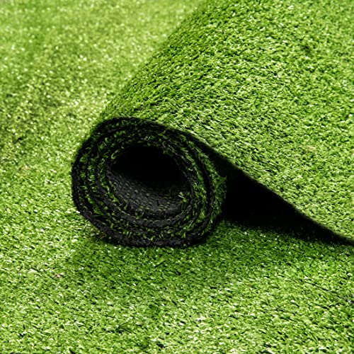 Kunstrasen Rasenteppich für Garten Balkone Terrassen Wintergärten - Höhe: 7 mm Meterware Wasserdurchlässig 150 x 600 cm Grün von Carpeto Rugs