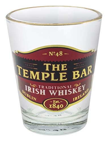 Einzelnes Schnapsglas im „Temple Bar Traditional Irish Whiskey”-Design von Carrolls Irish Gifts