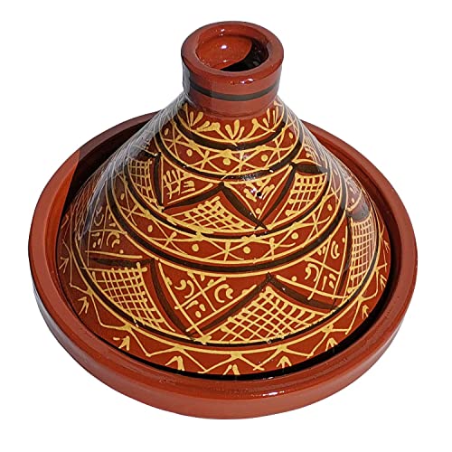 Casa Moro Marokkanische Tajine Agadir Ø 32 cm glasiert | Kochen für bis zu 6 Personen | Premium-Qualität | Gartopf Tontopf aus Marrakesch | MT7071 von Casa Moro