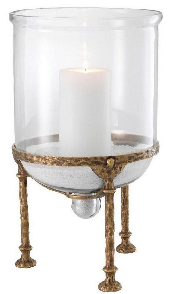 Casa Padrino Kerzenleuchter Luxus Kerzenleuchter Vintage Messing Ø 28,5 x H. 50 cm - Luxus Accessoires von Casa Padrino