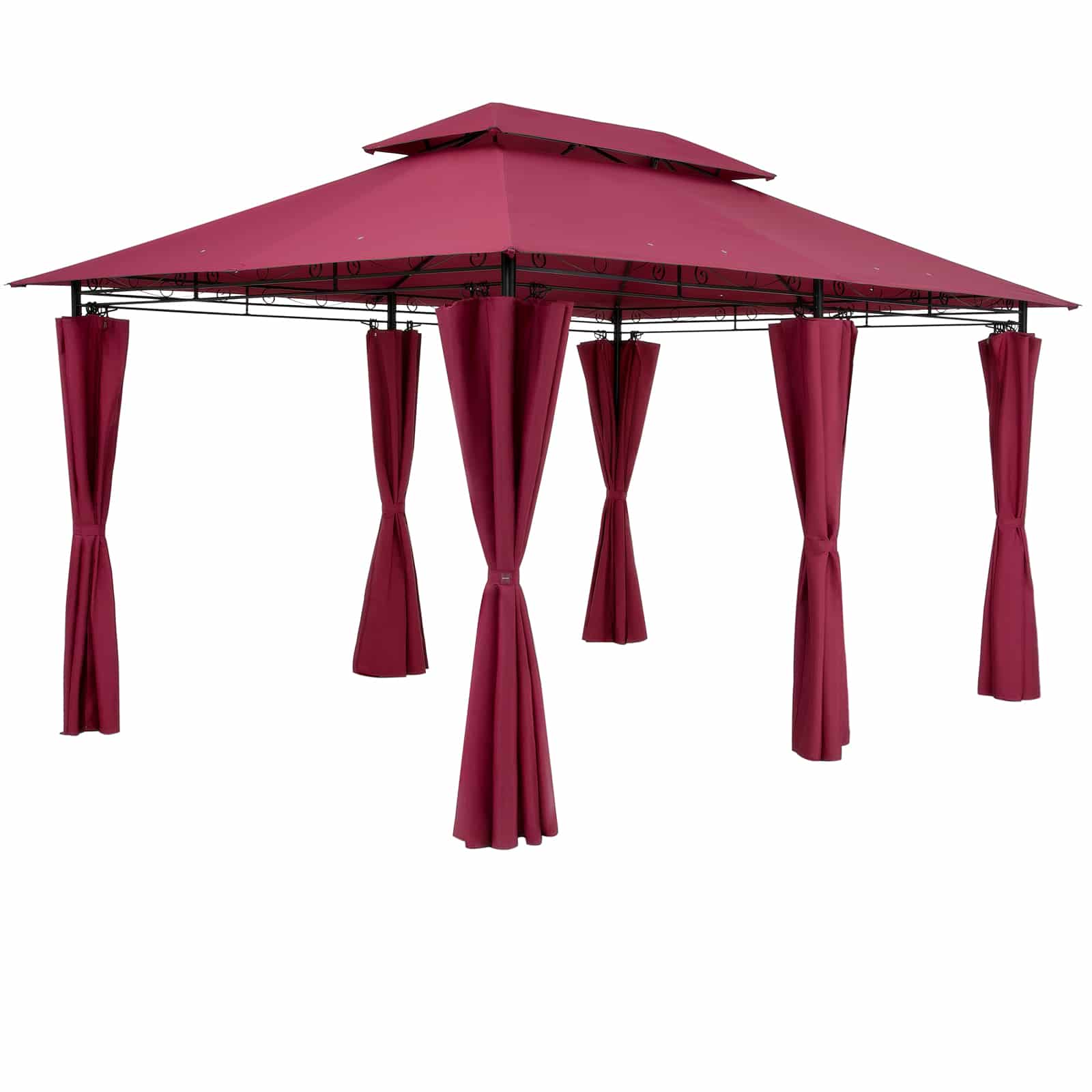 Pavillon Topas Bordeauxviolett 3x4m UV-Schutz 50+ von Casaria®