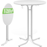 CASARIA® Stehtisch 70/80x110cm klappbar rund Stabil Garten Hoch Holz pulverbeschichtet Metall Hochtisch Bistrotisch Partytisch Bartisch Biertisch von Casaria