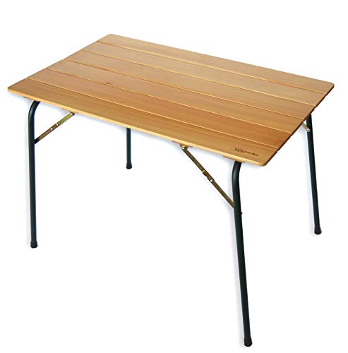 CASTELMERLINO Duschzubehör, Stahl und Lärchenholz, Beine grau und Tischplatte Lärche Natur, 60 x 100 von CASTELMERLINO