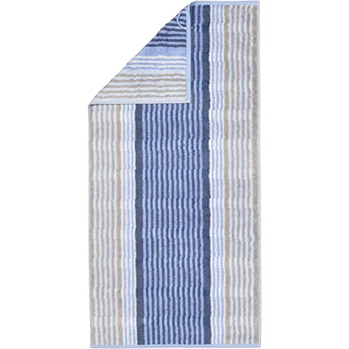 CAWÖ Home Handtücher Noblesse Harmony Streifen 1085 Sky - 17 Handtuch 50x100 cm von Cawö