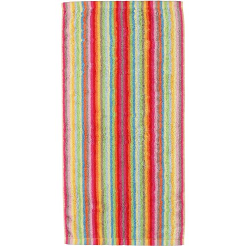 Cawö Handtuch 50 x 100 cm, Lifestyle Streifen 7008, Multi, Rot von Bluecool