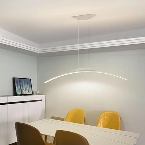 Cblbser Pendelleuchte Dimmbar Esstisch Pendelleuchte,Lampe Esszimmer Pendelleuchte Led Lampe Esstisch Hängeleuchte,Moderne Linear Deckenleuchte Höhenverstellbar Küchelampe (Weiß, L120) von Cblbser