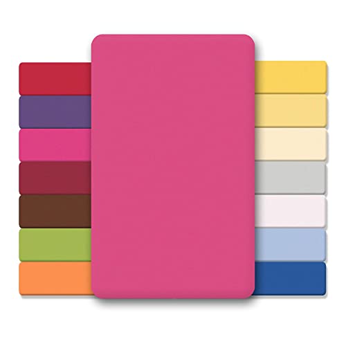 CelinaTex Jersey Spannbettlaken Lucina für Kids Dreierpack 60x120-70x140cm pink 100% Baumwolle gekämmt superweich Oeko-TEX von CelinaTex