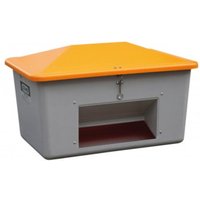 CEMO Streugutbox 1500 Liter mit Entnahme grau/orange von CEMO