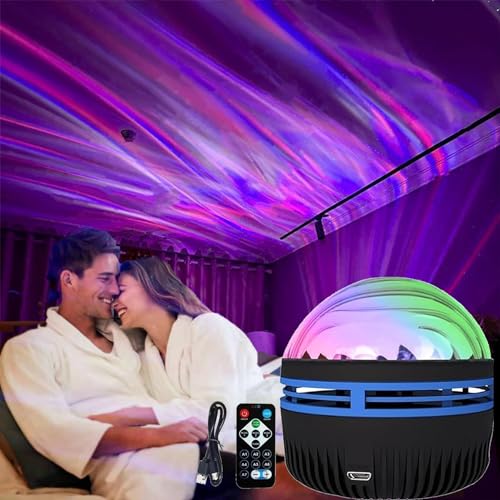 Aurora Borealis Light Projector, Northern Lights Projector, Aurora Dimension Light, Aurora Lamp for Bedroom, 2 In 1 Northern Lights and Ocean Wave Projector with 14 Light Effects (1Pc) von Cemssitu
