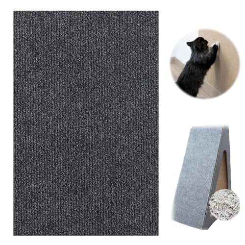 Cat Scratching Mat, Scratch Pad Pro for Cats, Trimmable Self-Adhesive Carpet Cat Scratcher, Cat Scratch Pad for Furniture, Wall, Table Leg, Couch (Dark Gray,23.6 * 39.4in) von Cemssitu