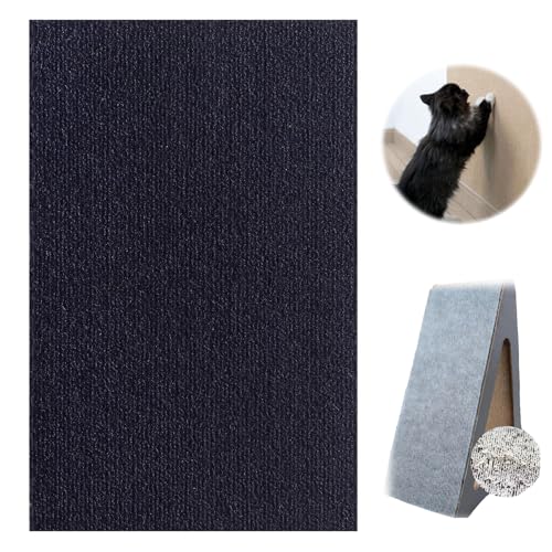 Cat Scratching Mat, Scratch Pad Pro for Cats, Trimmable Self-Adhesive Carpet Cat Scratcher, Cat Scratch Pad for Furniture, Wall, Table Leg, Couch (Navy Blue,23.6 * 39.4in) von Cemssitu