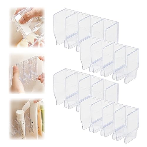 Wall-Mounted Skincare Organizer Shelf for Cleansers, Wall-Mounted Acrylic Traceless Bathroom Shelf for Face Cleanser Hand Cream Storage (4 * Transparent) von Cemssitu