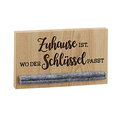 Cepewa Schlüsselbrett Schlüssel Motiv Zuhause Holz/Filz Schlüsselboard Schlüsselhalter Schlüsselleiste (1 x Schlüsselbrett Zuhause) von Cepewa