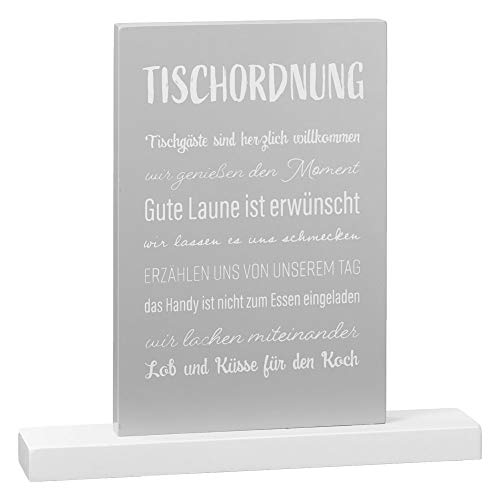 Cepewa Tischordnung Benimmregeln Tischregeln Tischdekoration Gäste 24 x 25 cm von Cepewa