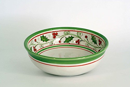 Ceramiche Azzaro & Romano Caltagirone - Weihnachtsschale aus Keramik von Caltagirone, handgefertigt, elegantes Element der sizilianischen Keramik für den Tisch von Ceramiche Azzaro & Romano Caltagirone