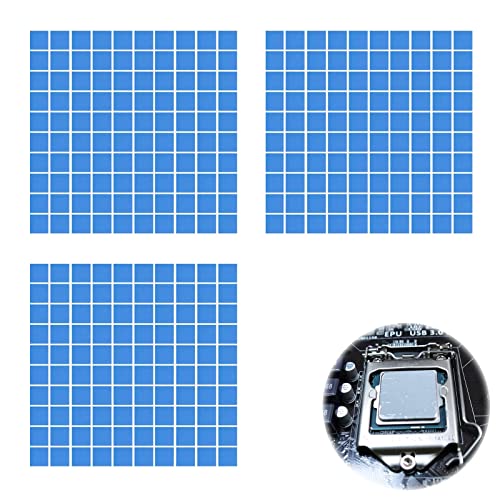 Thermal Pad, 3 Pcs Wärmeleitende Silikonpads, 100x100mm, 0.5mm, 1mm, 1.5mm, Silikon Thermal Pad Für CPU, Wärmeleitend Silikon Pad Für CPU, Wärmeleitfähige Silikonkissen, Wiederverwendbar Thermal Pad von Cerioll