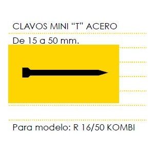 Cevik MCMINIT-35 Nägel, Mini T, Stahl, 35 mm, 1.500 Stück von Cevik