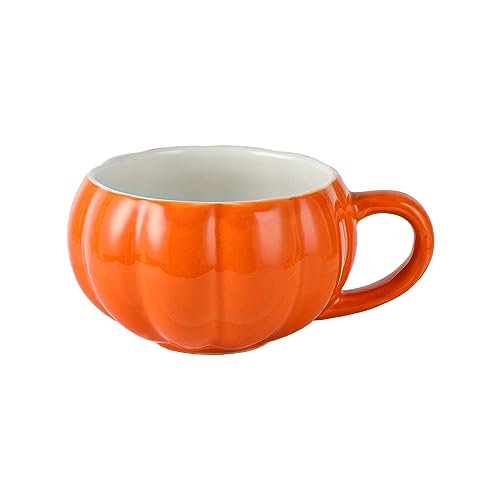 Süße Kürbisbecher Aus Keramik, Kaffeetasse Milchbecher Mit Deckel Halloween Kürbis Tasse, 300ml Niedliche Kürbistasse Aus Keramik, Kaffeetasse Teetasse Keramik Tasse Wasser Tasse Für Thanksgiving von Chaies